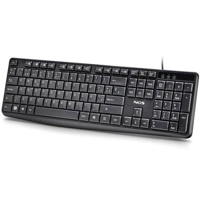 NGS Funky V4 Teclado USB Multimedia Español Negro NGS Funky V4 Teclado USB Multimedia Español Negro